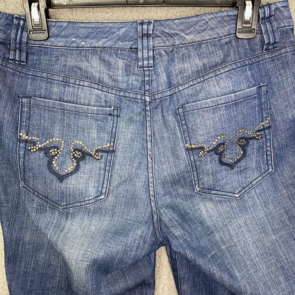 Chico's‎ Platinum Jeans Size 0 Regular with Pocket Embelishments